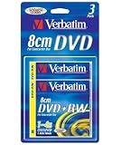 Electronics : 1x3 Verbatim DVD+RW 1,4GB JC 4x, 8cm, matt silver, Blister