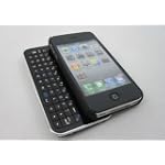 Koolertron Bluetooth Sliding Keyboard Hardshell Case for IPHONE 4 -Retail Packaging - Black