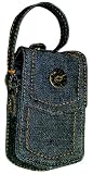 Nicole Miller Denim Front Flap Universal Cell Phone Carry Case with Loop Handle, Blue