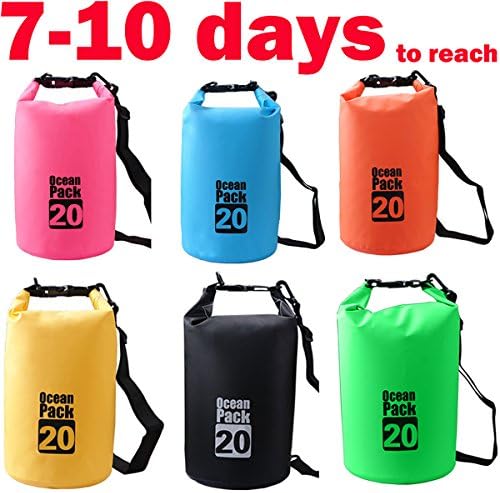 XJCGS Premium Waterproof dry bag with long adjustable Shoulder Strap , Perfect for Kayaking / Boating / Canoeing / Fishing / Rafting / Swimming / Camping / (black)