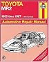 Toyota Mr2, 1985-1987: All Models (Owners Workshop Manual)
