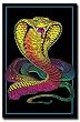 Cobra Blacklight Reactive Flocked Poster