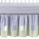 Patchwork Crib Skirt - Blue