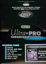 100 Ultra-Pro 1 Pocket Platinum Pages for Magazines