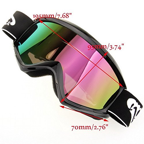 Motorcycle Racing Glasses Outdoor Motocross Sports Bike Riding Protective Eyewear Sun UV-Protection Color Lens Goggles