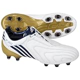 adidas F50i TUNIT Start Kit Leather MESSI Soccer Shoes (Running White/New Navy/Metallic Gold)
