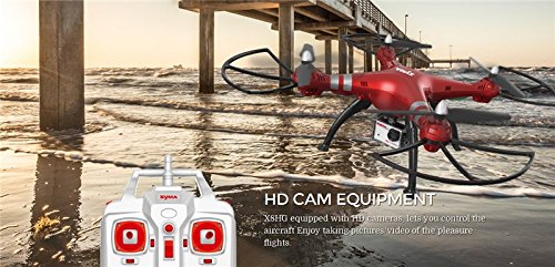 LITTLEPIG Syma X8HG - RC Quadcopter Drone 2.4G with 8MP Camera Headless Mode Flying time About 5-7 minutes 6-Axis Flight Control Systems 3D Lock