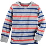 OSHKOSH(オシュコシュ) ストライプサーマル グレー トップス長袖Tシャツ 9ヶ月【並行輸入】