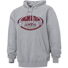 Nike Virginia Tech Hokies Ash 2008 Orange Bowl Bound Hoody Sweatshirt