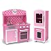 Pink Polka-Dot Kitchen & Refrigerator