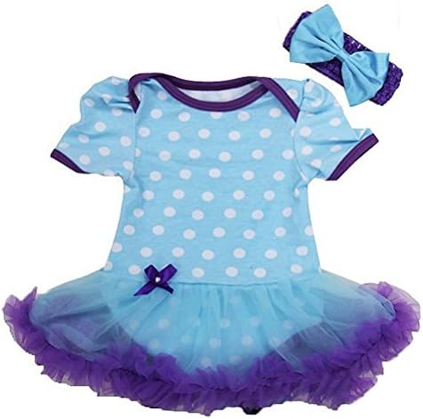 Tutu Sweet Shop Baby Girls' 2 Piece Polka Dot 1st Birthday Onesie Tutu S-(NB-3M) Multi