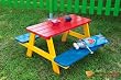 Table de pique-nique en bois peint pour enfants Aur�a