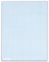 TOPS Quadrille Pad, 8.5 x 11 Inches, 8 Squares per Inch, 20 Pound Stock, 50 Sheets, White (33081)