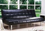 ACME Polyurethane Adjustable Sofa, Black