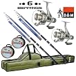 DAM Angelset komplett Ruten Rollen + Schnur + Tasche