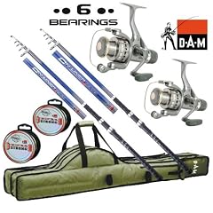 DAM Angelset komplett Ruten Rollen + Schnur + Tasche