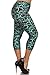 Leggings Depot Women's Popular PLUS Teal Swirl Capri Cropped Printed Leggings