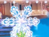 15" Clear Lighted Twinkling Christmas Snowflake Tree Topper or Pathway Marker