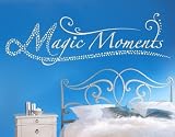 Best Quality Vinyl Wall Sticker Decals - Magic Moments ( Size: 31in x 10in - Color: brown ) - No: 1332