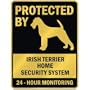 PROTECTED BY " IRISH TERRIER HOME SECURITY SYSTEM " PARKING SIGN DOG