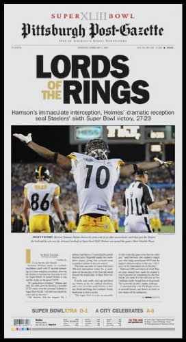 Pittsburgh Steelers - Lords - Holmes - Super Bowl 43 XLIII - Wood Mounted Poster Print