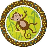 Monkey Party Plates - 9"