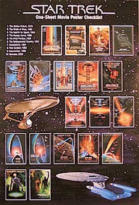 STAR TREK S/S CHECKLIST POSTER 27X41 WILLIAM SHATNER
