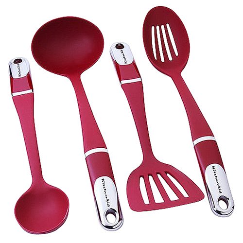Childrens Toyshop  Kitchen & Housewares : KitchenAid 4-pc. Culinary Utensil Set - Red