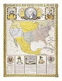Ornamental Map of the United States and Mexico, Art Poster by Humphrey Phelps