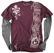 Virtue Honor - Men's Long Sleeve T-Shirt - Burgundy / Charcoal