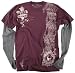 Virtue Honor - Men's Long Sleeve T-Shirt - Burgundy / Charcoal