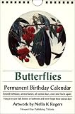 Butterflies Permanent Birthday Calendar