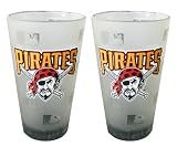 Pittsburgh Pirates Frosted Pint Glass (16-Ounce, Set of 2)
