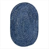 Colonial Mills West Bay Chenille Indoor/Outdoor Braided Area Rug   Carribean Blue