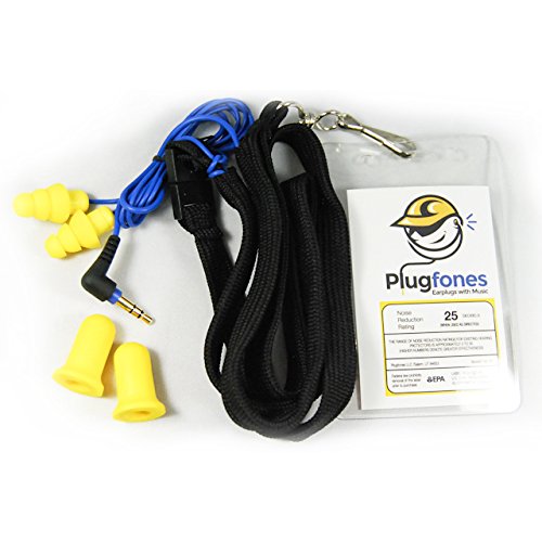 Plugfones Lanyard Kit Contractor Yellow Earphone Earplugs