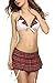 Avidlove Women Role Play Mini Plaid Skirt Sexy Red Schoolgirl Lingerie