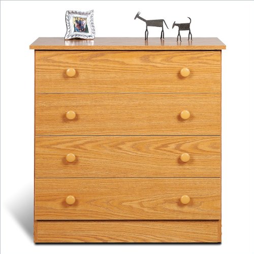Prepac 4 Drawer Chest in Oak Finish