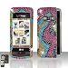 Hot Pink with Blue Black Colorful Road Lg Envy Touch Vx11000 Env Sparkling Premium Rhinestones Full Diamond Bling Snap on Cell Phone Case + Retail Package