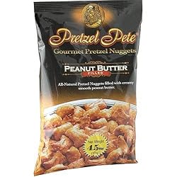 Pretzel Pete Gourmet Pretzel Nuggets, Peanut Butter Filled, 4.5-Ounce Bags (Pack of 15)