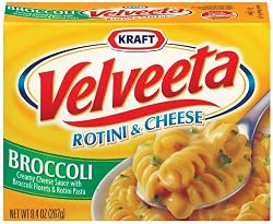 Velveeta, Rotini & Cheese with Broccoli, 9.4-Ounce Boxes (Pack of 12)