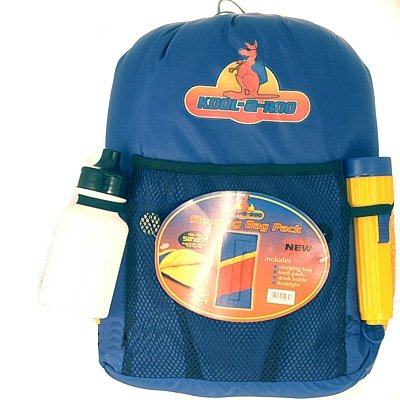 UKayed Kids 4 Piece Sleeping Bag Back Pack Camping Kit In Blue