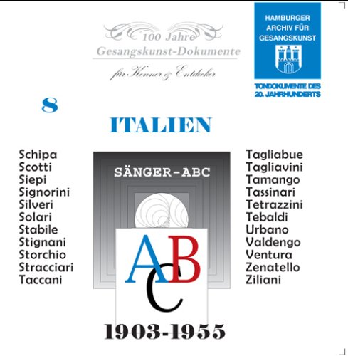 CD-Charts  Search : Sanger-ABC-italien, Vol. 8, Historical Recordings from 1903-55