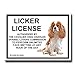 Cavalier King Charles Licker License Fridge Magnet No 2 Funny