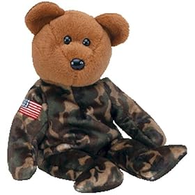  Ty Beanie Babies Hero inch Bear (USO Military Bear)