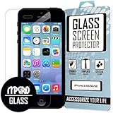 iPhone 5 / 5S / 5C / SE Glass Screen Protector Cover, Bubble Free Anti-Scratch Oleophobic Coated Tempered Glass Screen Protector for Apple iPhone 5 / 5S / 5C /SE