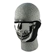 ZANheadgear Neoprene Skull Half Face Mask (White/Black)