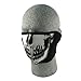 ZANheadgear Neoprene Skull Half Face Mask (White/Black)