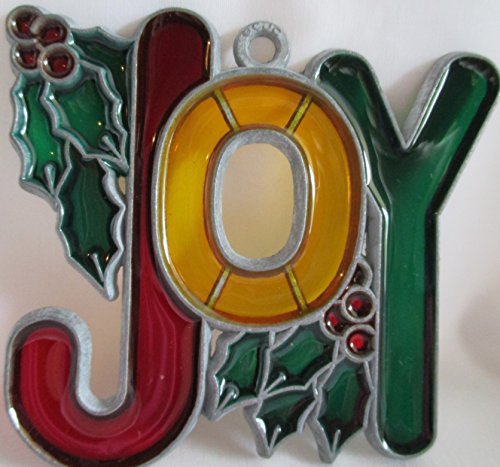 Resin Stained Glass Joy Suncatcher Ornament