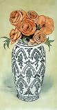 Etching Vase With Flowers II by Morillo