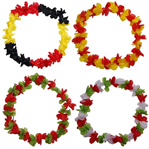 Hawaiikette Blumenkette Hawaiiketten EM 2016 Frankreich Fußball Fanartikel Hawaii Kette Blume Halskette Bumen Halsketten (Italien)